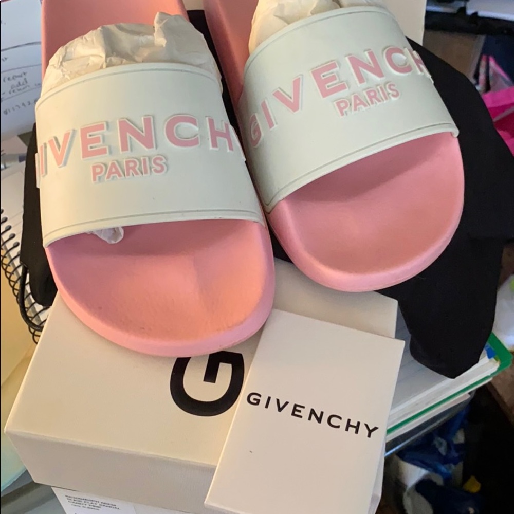 Givenchy slide flat sandal candy pink 8 box inc